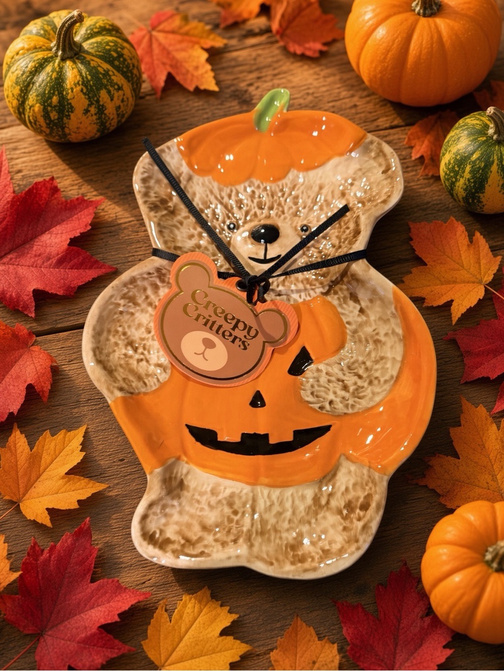 Creepy Critters Jack-o-lantern Bear Spoon Rest